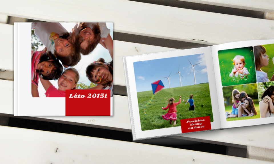 Fotokniha - Knižní vazba 30x30 cm | TAFOTKA.cz - Červené kulaté rohy